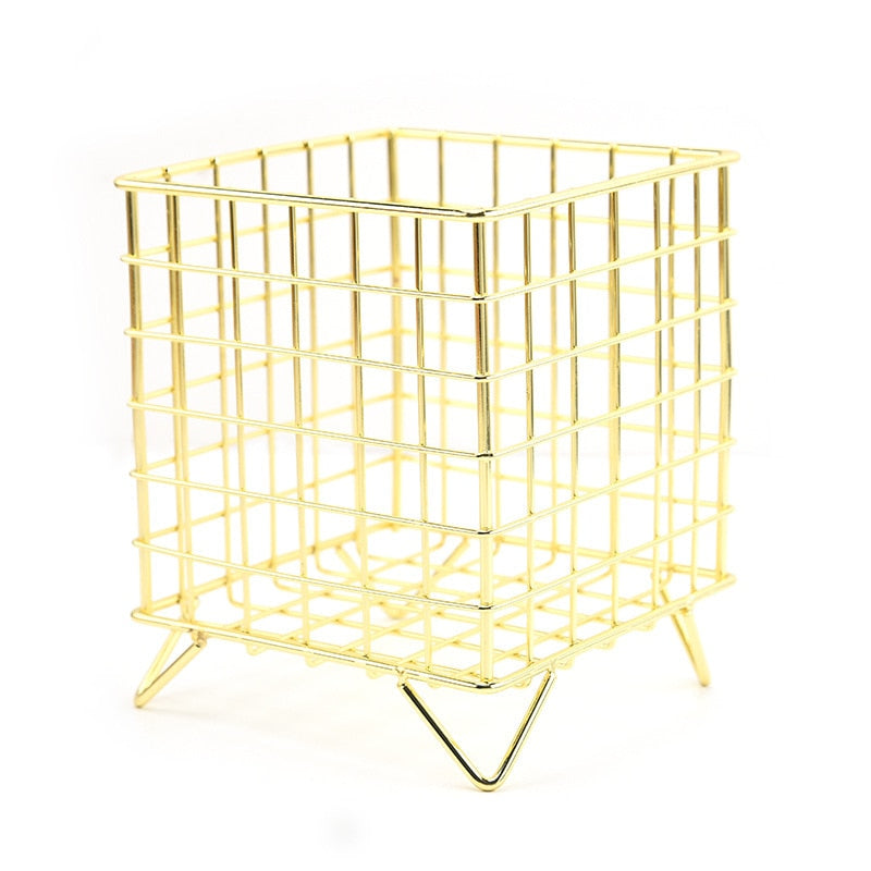 6 Colors Iron Storage Rack Desktop Book Pen Storage